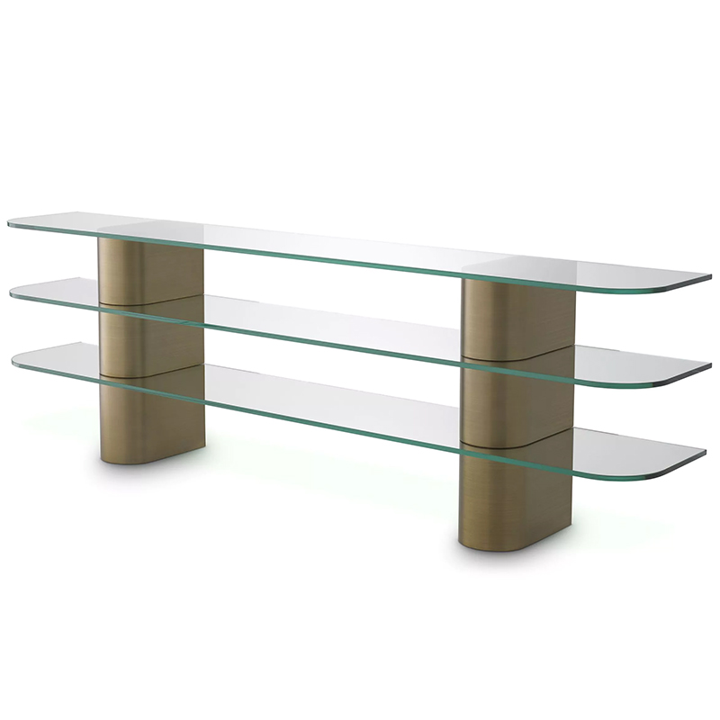 Консоль Eichholtz Console Table Lunden Прозрачное Стекло Латунь Консоль Eichholtz Console Table Lunden Прозрачное Стекло Латунь в Барнауле | Loft Concept