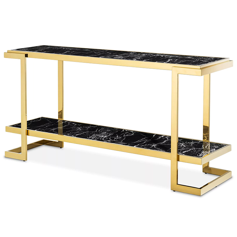 Консоль Eichholtz Console Table Senato Черный Мрамор Nero Глянцевое золото Консоль Eichholtz Console Table Senato Черный Мрамор Nero Глянцевое золото в Барнауле | Loft Concept