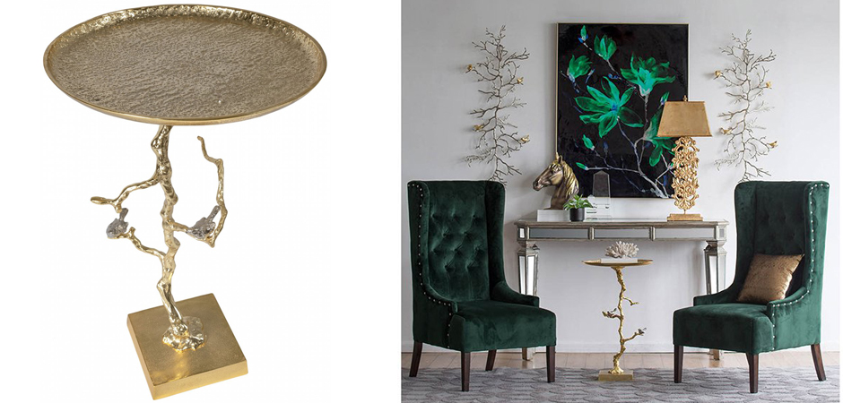 Приставной столик Tree Branch & Bird Gold Приставной столик Tree Branch & Bird Gold - Loft-Concept в Барнауле