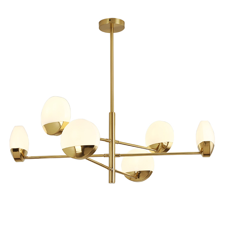Люстра Perla Chandelier Глянцевое золото Белый Люстра Perla Chandelier Глянцевое золото Белый в Барнауле | Loft Concept