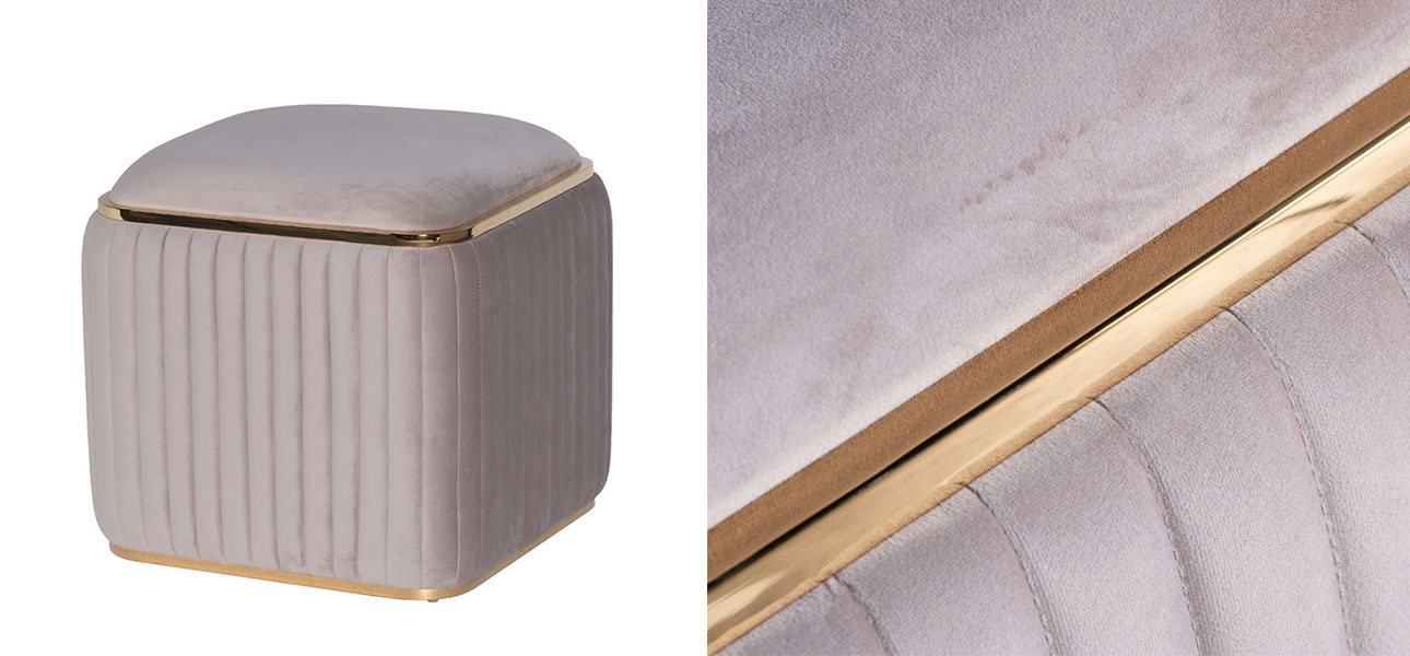 Пуф Copperfield exquisite grey  - фото