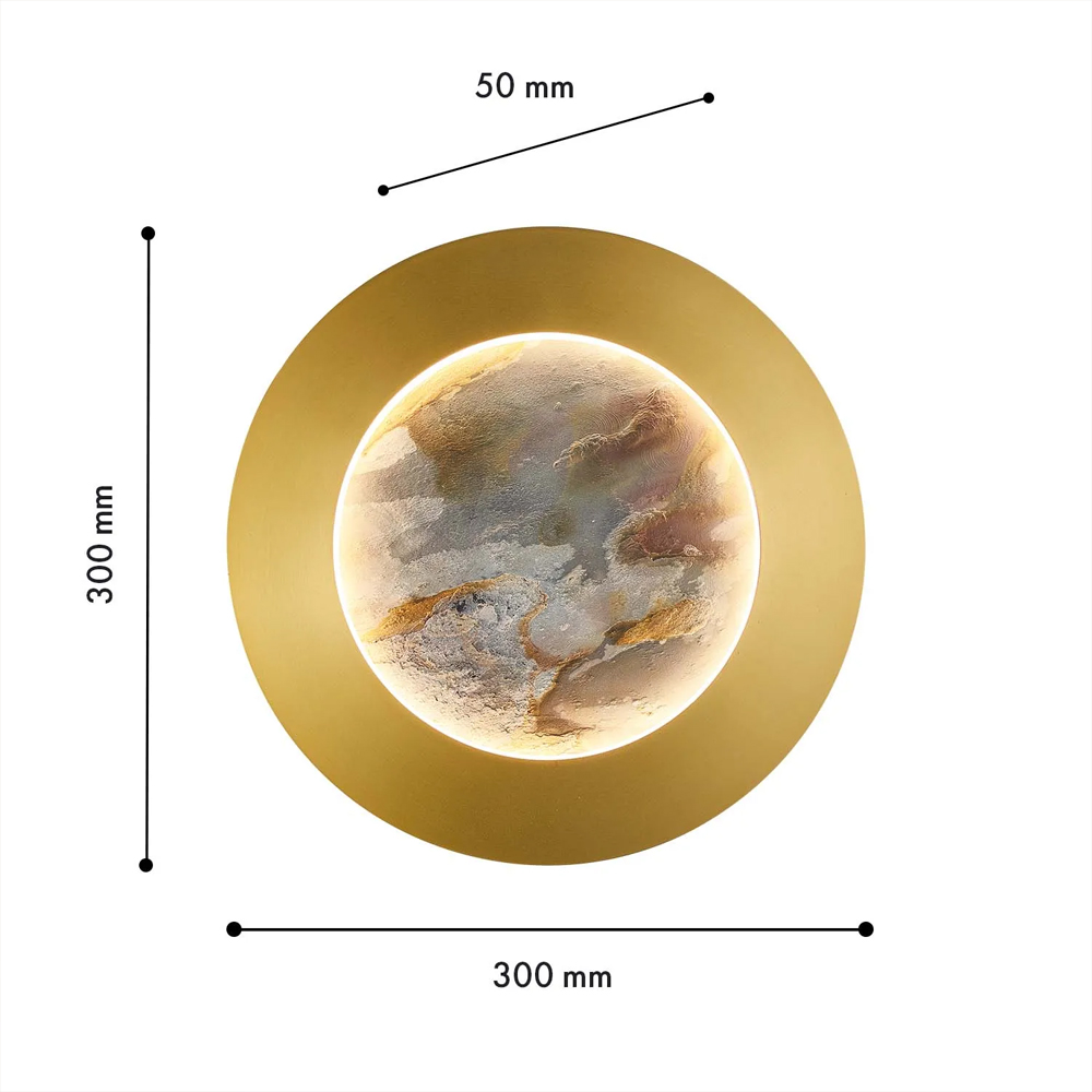 Бра в форме диска цвета латунь Brass Borders в Барнауле