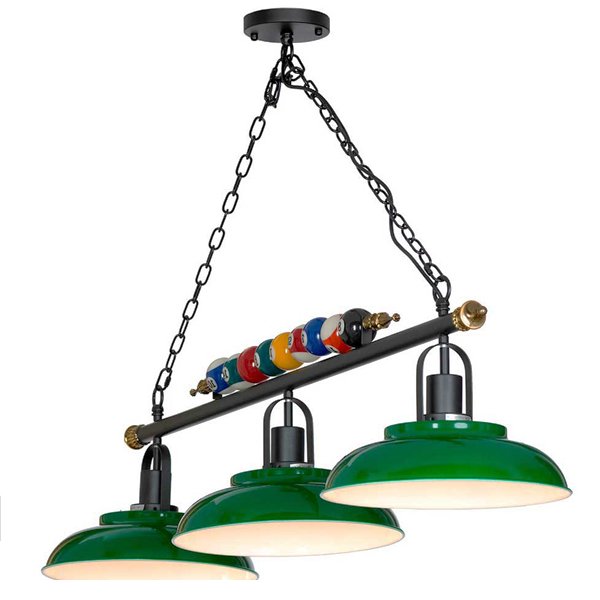 Светильник для бильярда Billiards Light Line 3 Черный Зеленый Светильник для бильярда Billiards Light Line 3 Черный Зеленый в Барнауле | Loft Concept