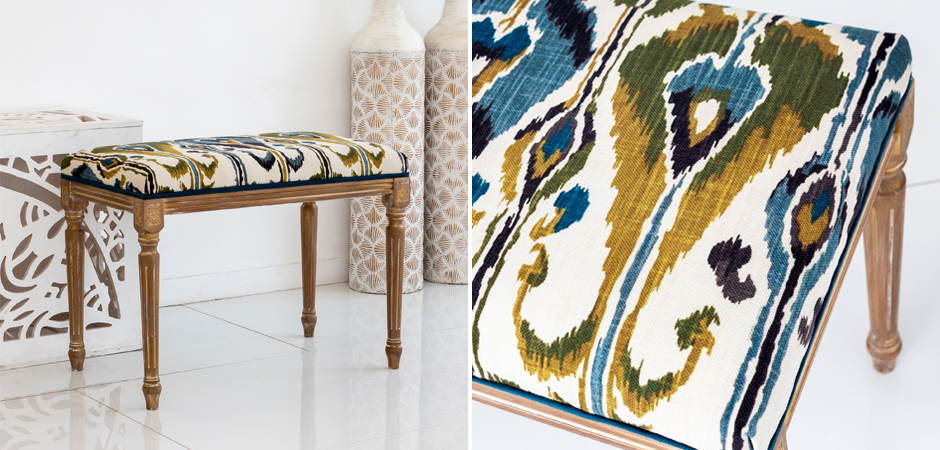 Банкетка Ikat Pattern из натурального бука Банкетка Ikat Pattern из натурального бука - Loft-Concept в Барнауле