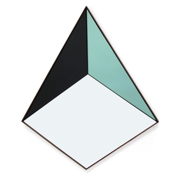 Зеркало Пирамида Bower Pyramid Mirror Прозрачный Черный Лазурь в Барнауле | Loft Concept 