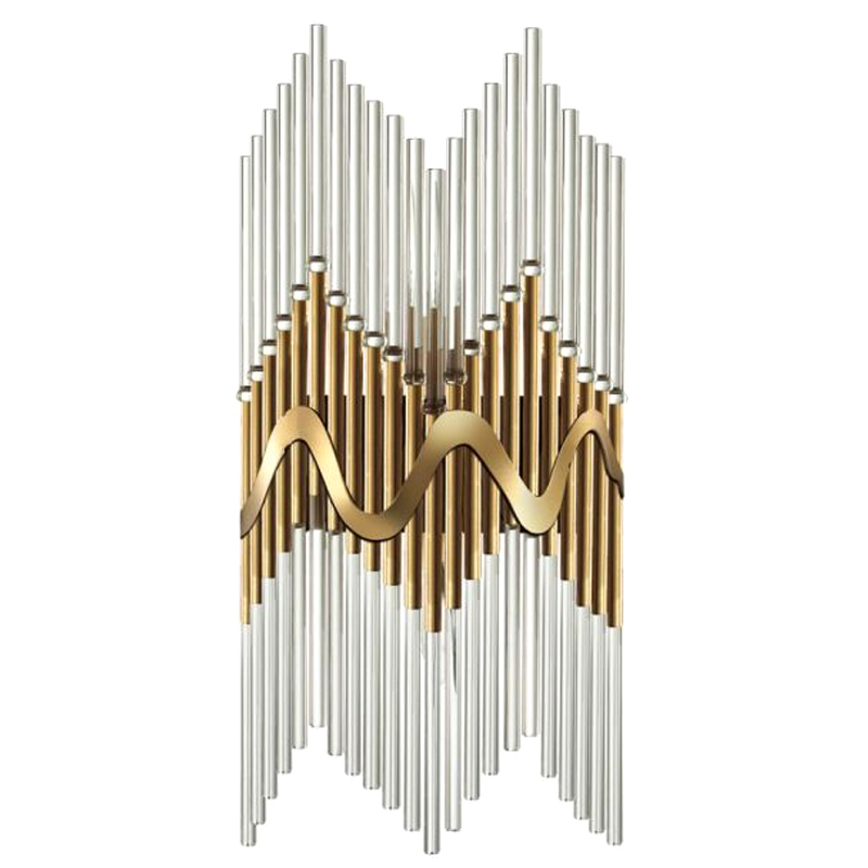 Бра Bronze Pipes стеклянное Бронза Прозрачный в Барнауле | Loft Concept 