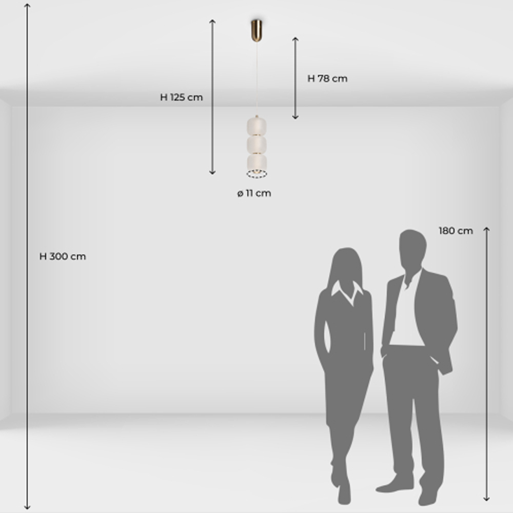 Подвесной светильник с 3-мя округлыми матовыми плафонами из белого стекла Golden Swirl в Барнауле