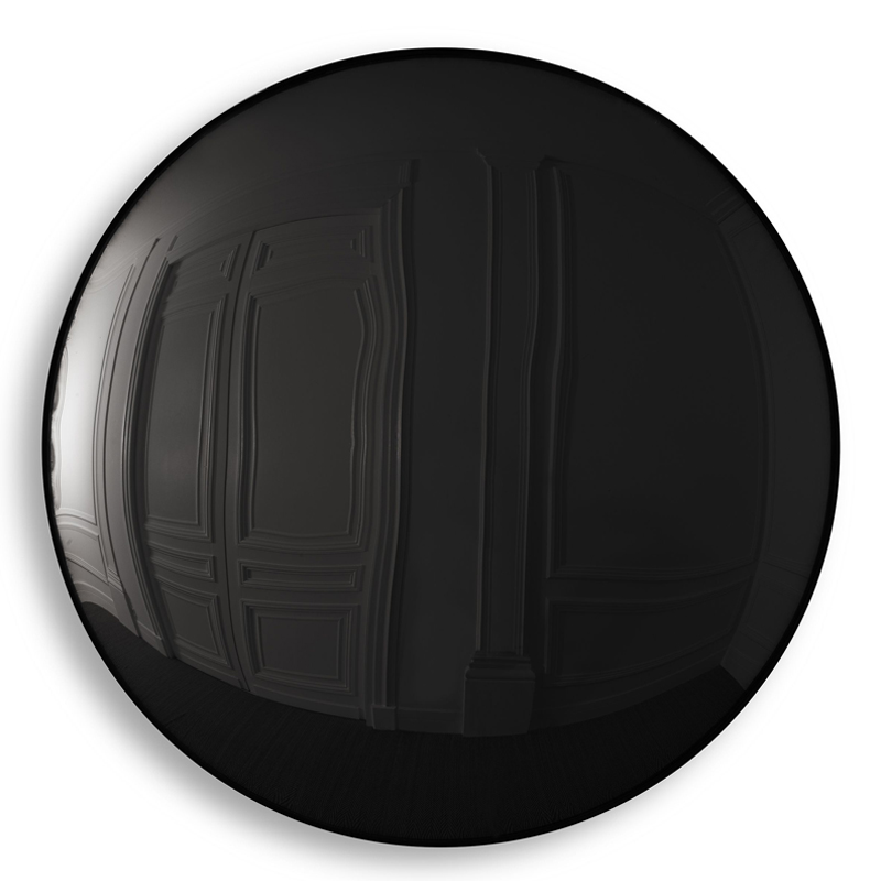 Настенный декор Eichholtz Mirror Pacifica Black Глянцевый черный Черный в Барнауле | Loft Concept 