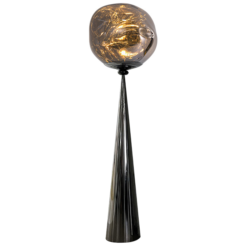 Торшер Kaine Glass Metal Floor Lamp Прозрачное Стекло Черный Серебряный Стекло Смок Торшер Kaine Glass Metal Floor Lamp Прозрачное Стекло Черный Серебряный Стекло Смок в Барнауле | Loft Concept