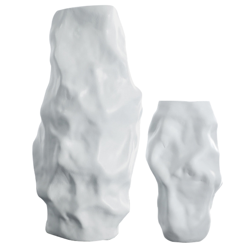 Ваза Crumpled White Vase Белый Ваза Crumpled White Vase Белый в Барнауле | Loft Concept