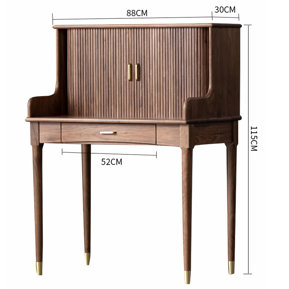 Туалетный стол деревянный с ящиком и зеркалом Moon Walnut Furniture Туалетный стол деревянный с ящиком и зеркалом Moon Walnut Furniture в Барнауле