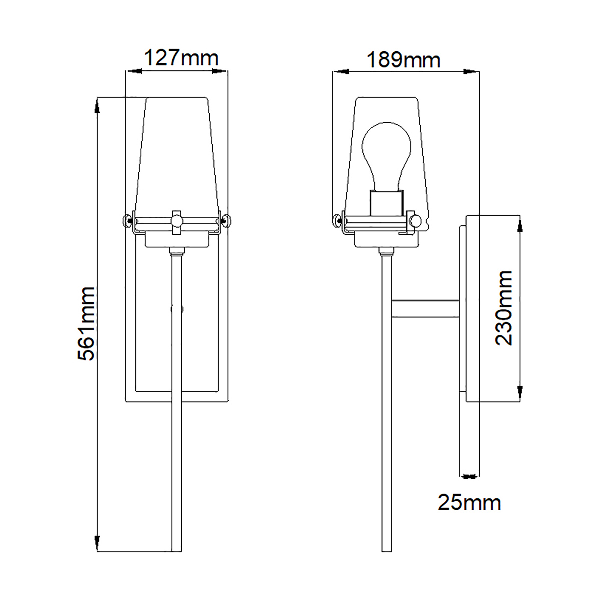 Бра с прозрачным стеклянным плафоном Kichler в Барнауле