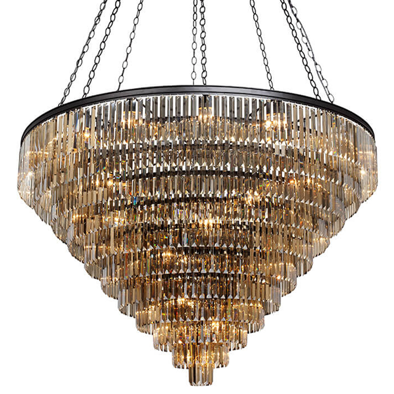 Большая Многоярусная люстра ODEON Amber GLASS 11-TIER диаметр 160 см Черный матовый Прозрачное Стекло Большая Многоярусная люстра ODEON Amber GLASS 11-TIER диаметр 160 см Черный матовый Прозрачное Стекло в Барнауле | Loft Concept