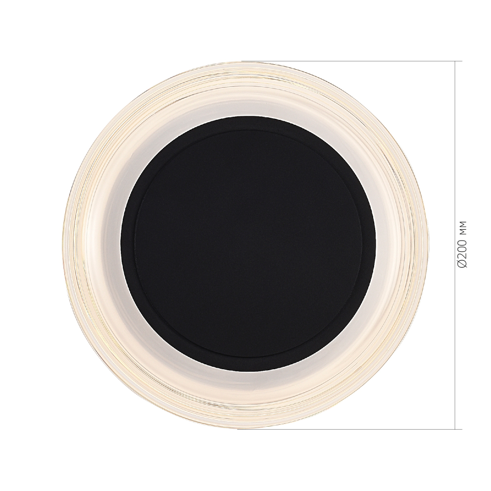 Бра круглое черный/прозрачный Plumpness LED 7 в Барнауле