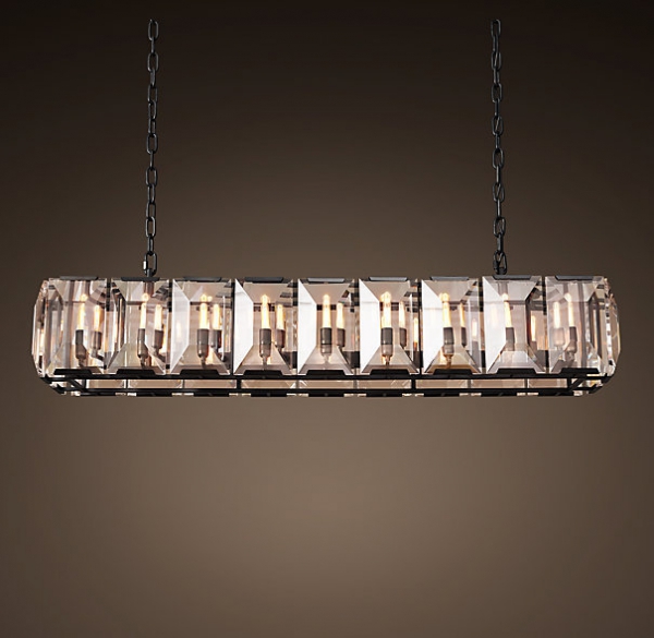 Люстра RH Harlow Crystal Square Chandelier 18 Черный Люстра RH Harlow Crystal Square Chandelier 18 Черный в Барнауле | Loft Concept