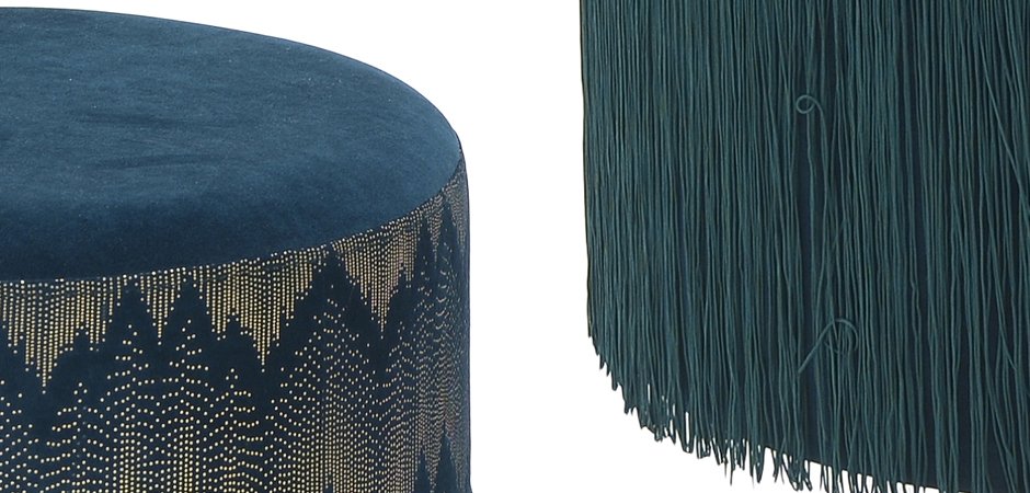 Пуф Fringe Blue Пуф Fringe Blue - Loft-Concept в Барнауле