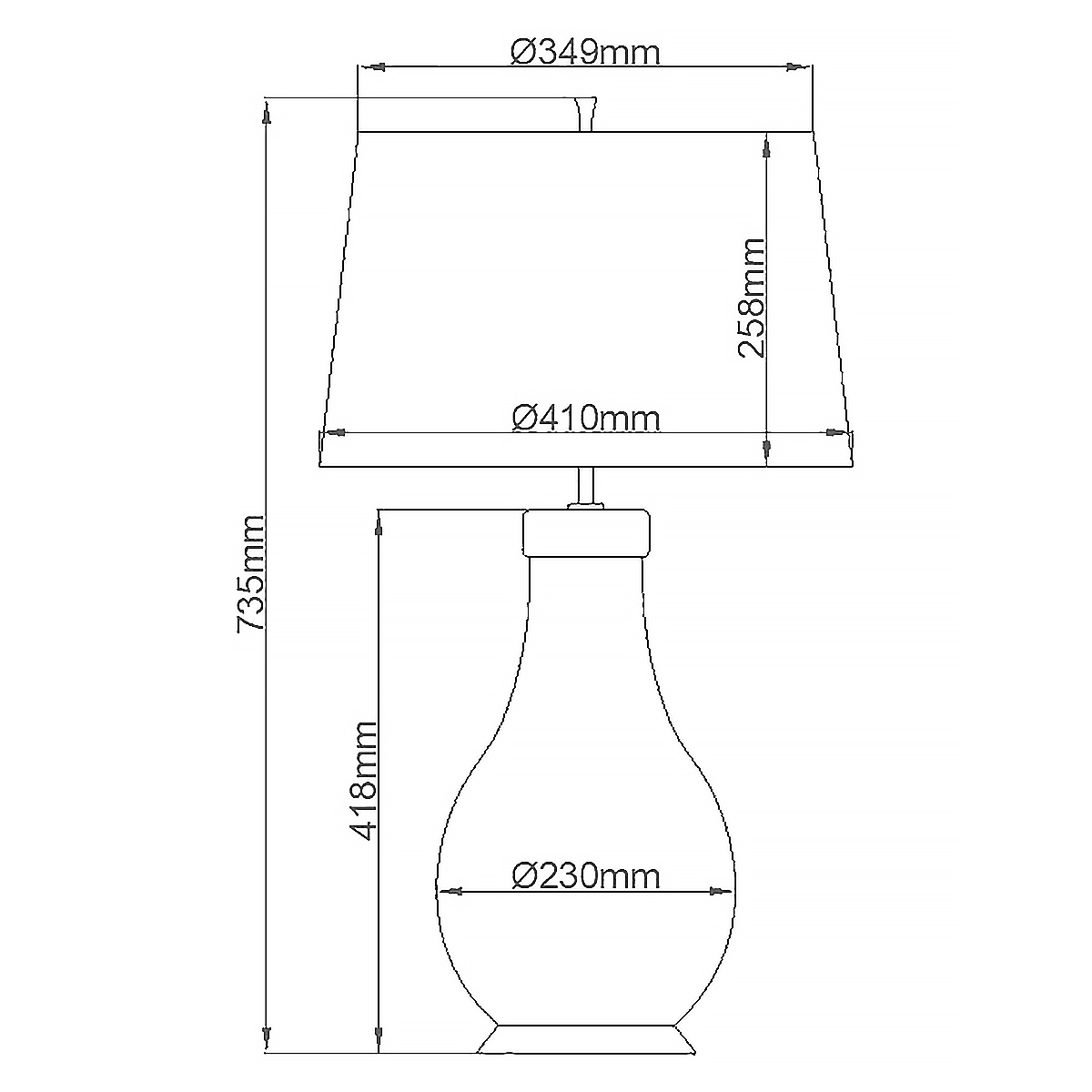 Настольная лампа с коническим дымчато-зелёным абажуром из искусственного шёлка Quintiesse в Барнауле