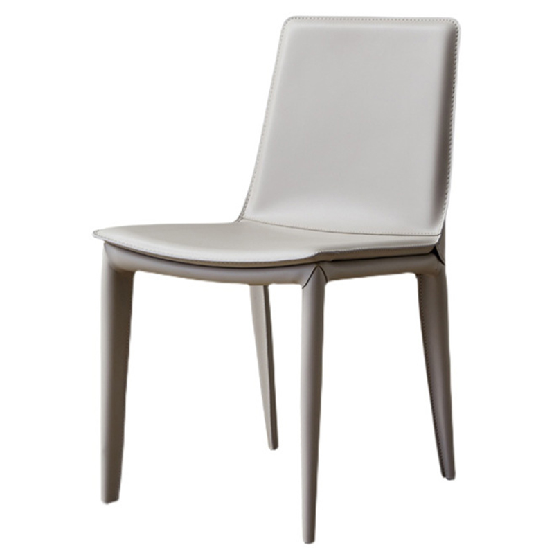 Стул с кожаной обивкой Elbert Chair White Белый Белый Стул с кожаной обивкой Elbert Chair White Белый Белый в Барнауле | Loft Concept
