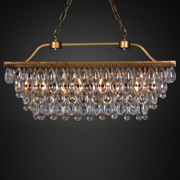 Люстра Clarissa Glass Drop Quadro Люстра Clarissa Glass Drop Quadro в Барнауле | Loft Concept
