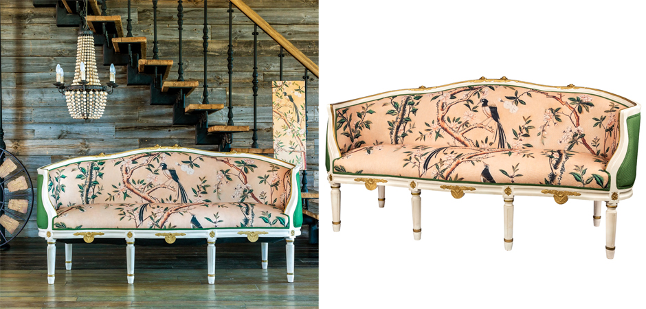 Диван Beige and Green Chinoiserie Sofa - Loft-Concept в Барнауле