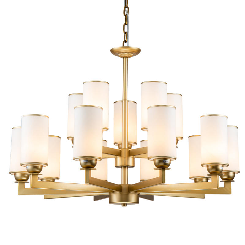 Люстра Amoret Chandelier 92 Латунь Белое матовое стекло Люстра Amoret Chandelier 92 Латунь Белое матовое стекло в Барнауле | Loft Concept