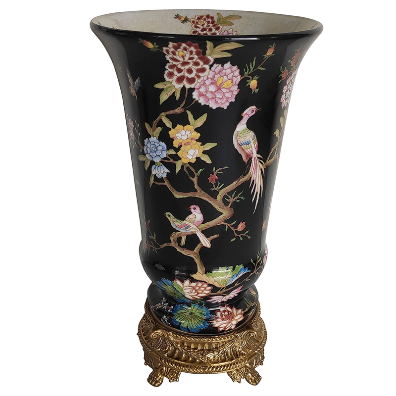 Ваза Black Vase Flowers Birds Бронза Черный Мульти Ваза Black Vase Flowers Birds Бронза Черный Мульти в Барнауле | Loft Concept