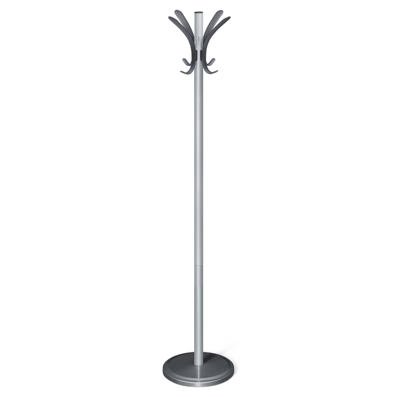 Вешалка серого цвета с 4-мя крючками из пластика Curves Hangers Серый Хром Вешалка серого цвета с 4-мя крючками из пластика Curves Hangers Серый Хром в Барнауле | Loft Concept