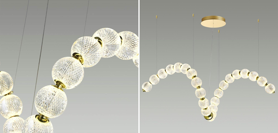 Светодиодная люстра Crystal Globule Spiral Золото Светодиодная люстра Crystal Globule Spiral Золото - Loft-Concept в Барнауле