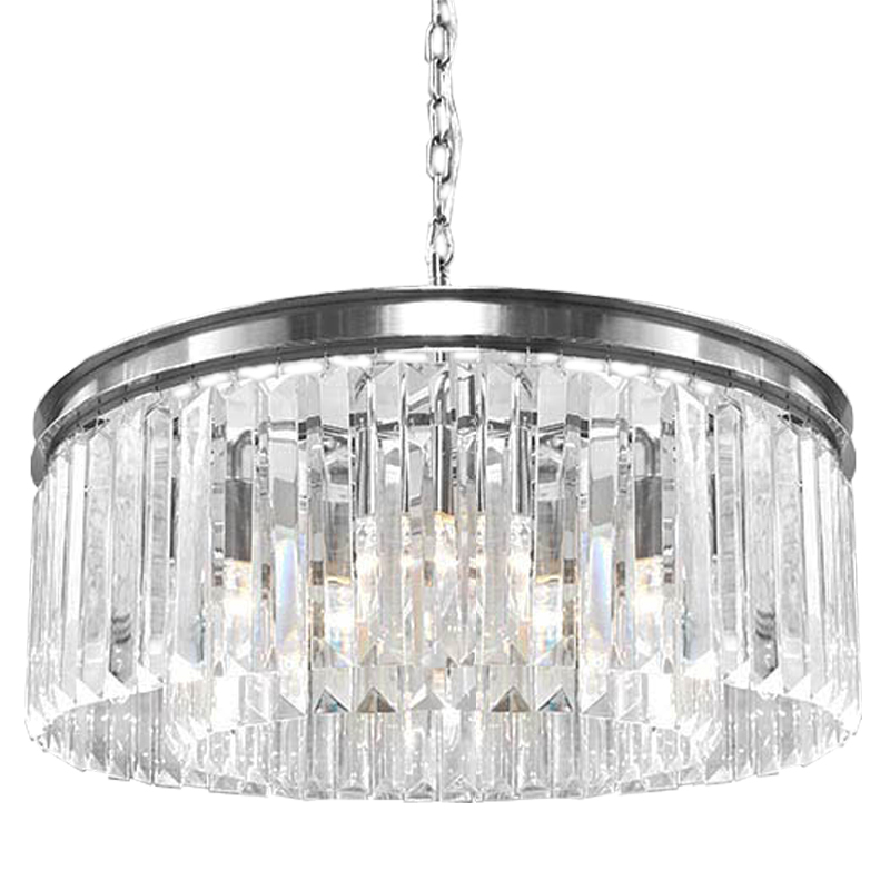 Люстра RH Odeon Chandelier Silver 65 Прозрачное Стекло Серебряный в Барнауле | Loft Concept 