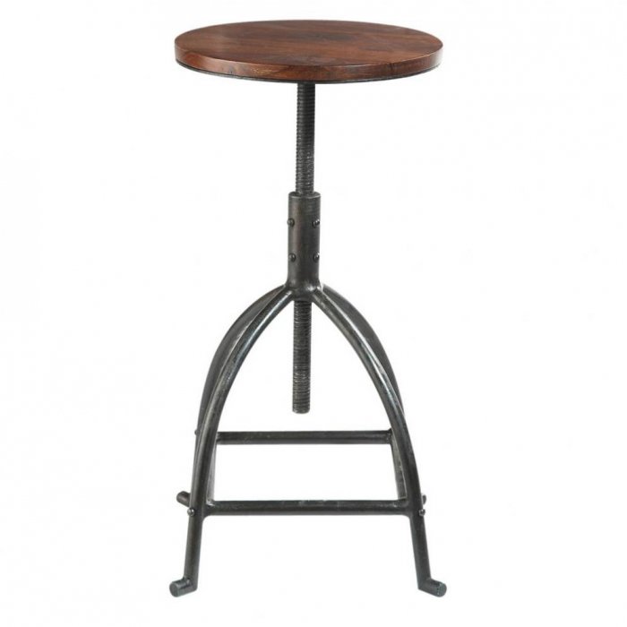Барный стул Industrial Bar Oak Barstool Сталь Коричневый Барный стул Industrial Bar Oak Barstool Сталь Коричневый в Барнауле | Loft Concept