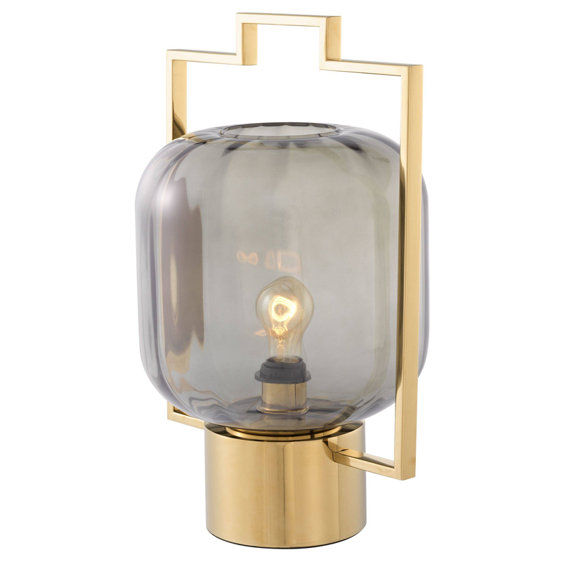 Настольная лампа Eichholtz Table Lamp Wang Золотой Стекло Смок Настольная лампа Eichholtz Table Lamp Wang Золотой Стекло Смок в Барнауле | Loft Concept