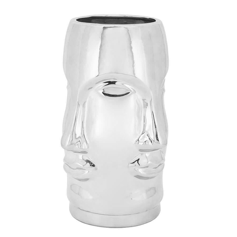 Ваза VASE MING FACE Silver Серебряный Ваза VASE MING FACE Silver Серебряный в Барнауле | Loft Concept