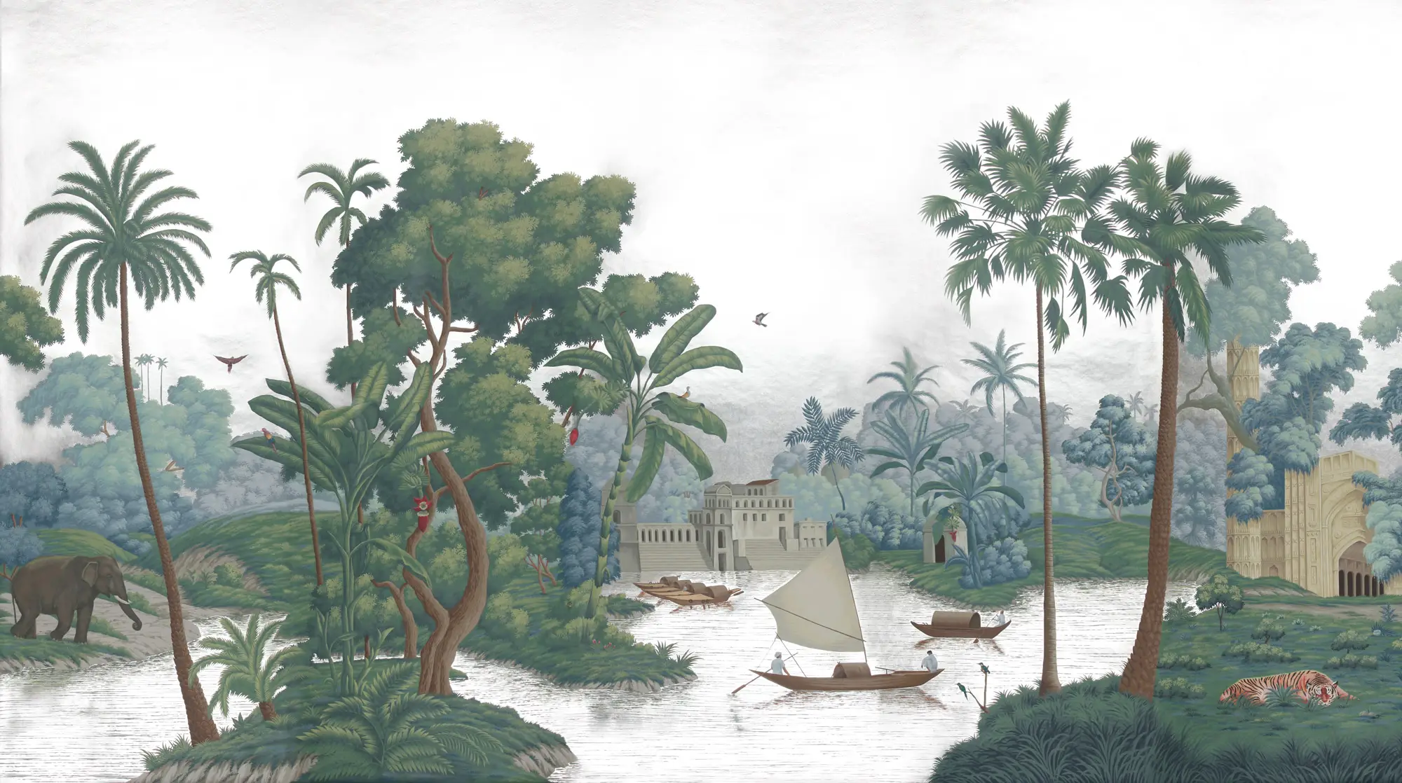 Обои ручная роспись River Scenes of Bengal Kolkata Обои ручная роспись River Scenes of Bengal Kolkata - постер Loft-Concept в Барнауле