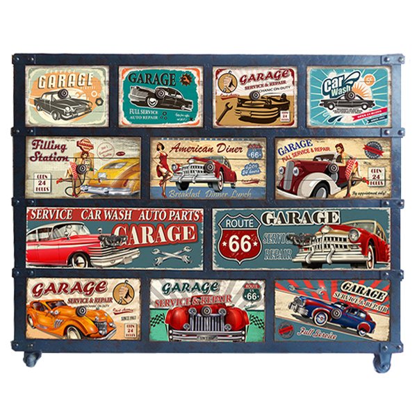 Комод металлический в стиле лофт Loft Retro Car Мульти Комод металлический в стиле лофт Loft Retro Car Мульти в Барнауле | Loft Concept