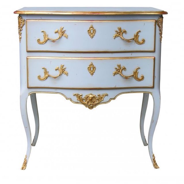 Комод L.XV CHEST OF DRAWERS Bleu nordic Бронза Голубой пастельный Комод L.XV CHEST OF DRAWERS Bleu nordic Бронза Голубой пастельный в Барнауле | Loft Concept