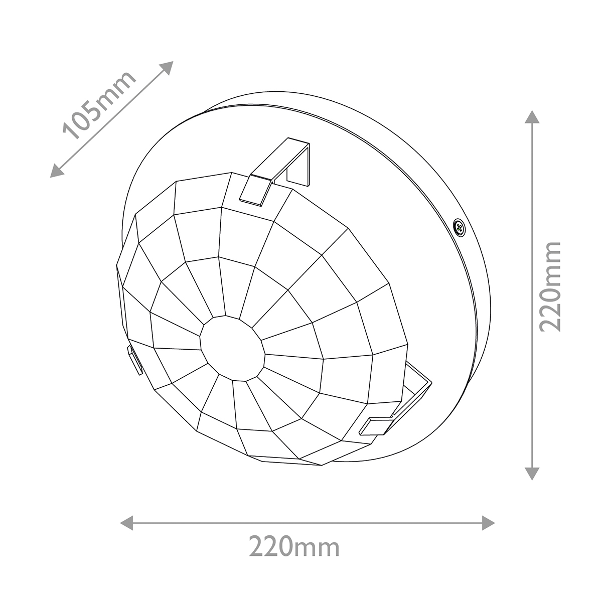 Бра округлой формы с многогранным стеклянным плафоном Hinkley в Барнауле