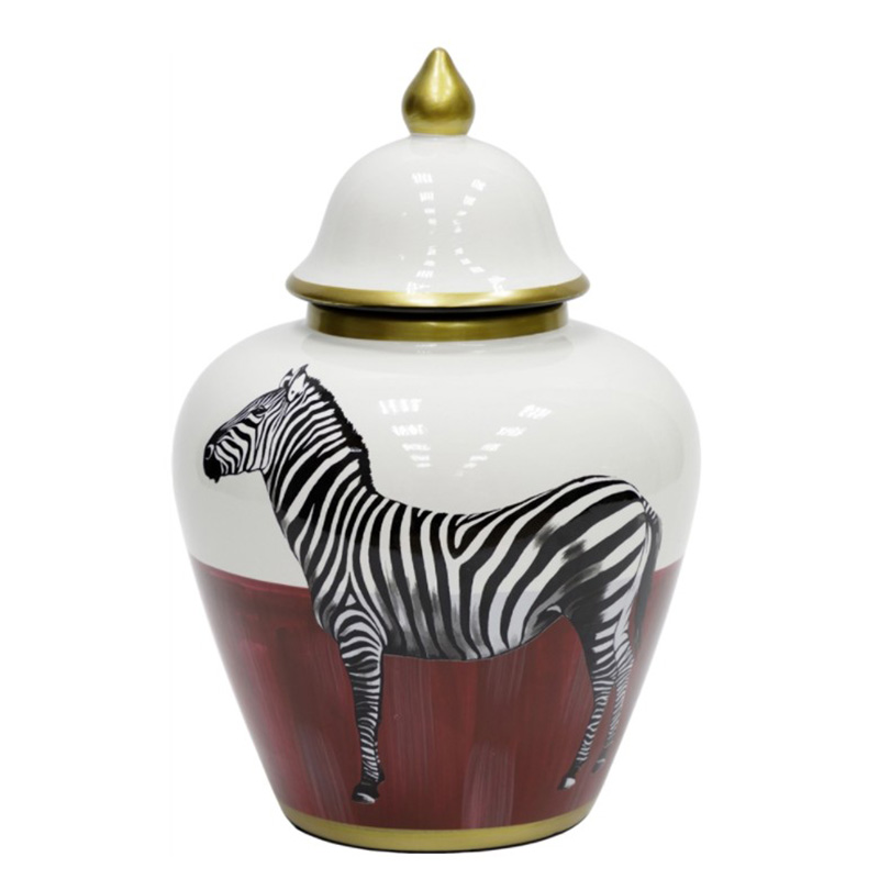 Ваза Zebra Vase white and red Белый Черный Золотой Красный Ваза Zebra Vase white and red Белый Черный Золотой Красный в Барнауле | Loft Concept