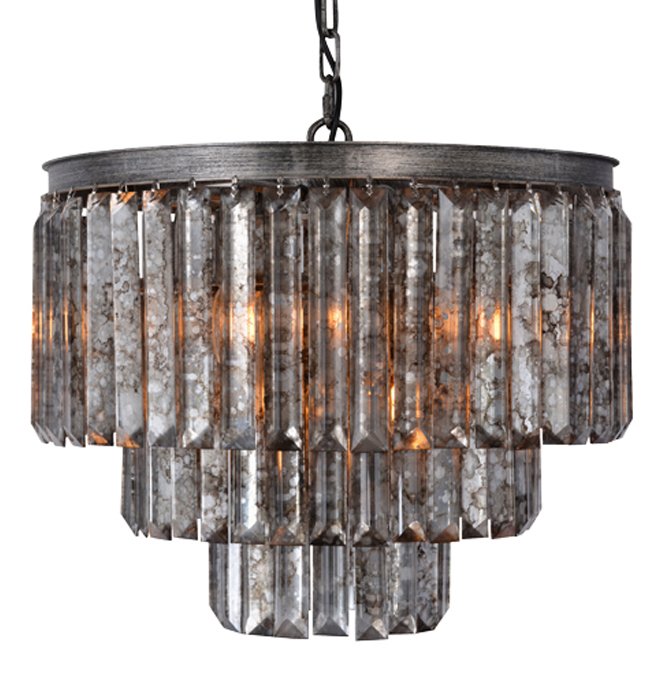 Подвесной светильник ODEON Aged Glass Chandelier Серебряный Подвесной светильник ODEON Aged Glass Chandelier Серебряный в Барнауле | Loft Concept