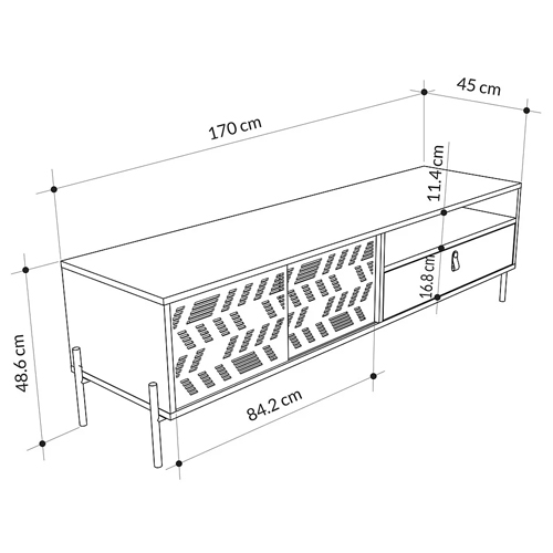 ТВ-тумба с раздвижными дверцами Mallin Metal TV Stand ТВ-тумба с раздвижными дверцами Mallin Metal TV Stand в Барнауле
