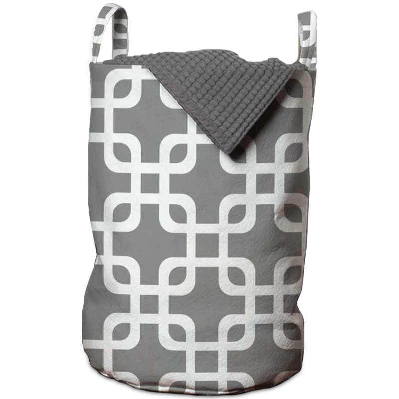 Корзина Squares on Gray Basket Серый Белый Корзина Squares on Gray Basket Серый Белый в Барнауле | Loft Concept