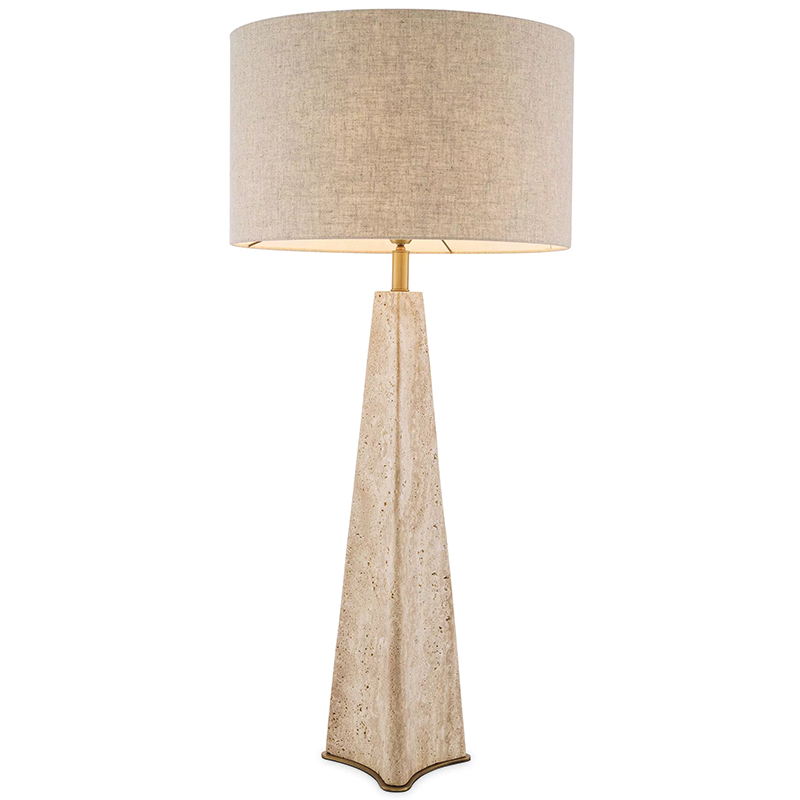 Настольная лампа Eichholtz Table Lamp Benson Бежевый Бежево-серый Латунь Настольная лампа Eichholtz Table Lamp Benson Бежевый Бежево-серый Латунь в Барнауле | Loft Concept