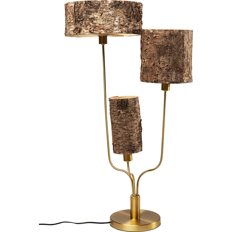 Настольная лампа Log Lampshades Золотой Древесина в Барнауле | Loft Concept 