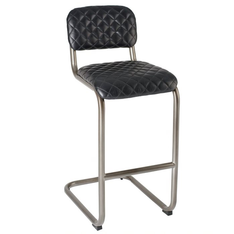 Барный стул Lavor Bar stool leather Черный Барный стул Lavor Bar stool leather Черный в Барнауле | Loft Concept