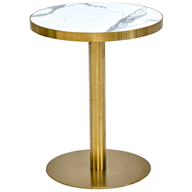 Обеденный стол Sancho Dinner Table Белый Глянцевое золото Обеденный стол Sancho Dinner Table Белый Глянцевое золото в Барнауле | Loft Concept