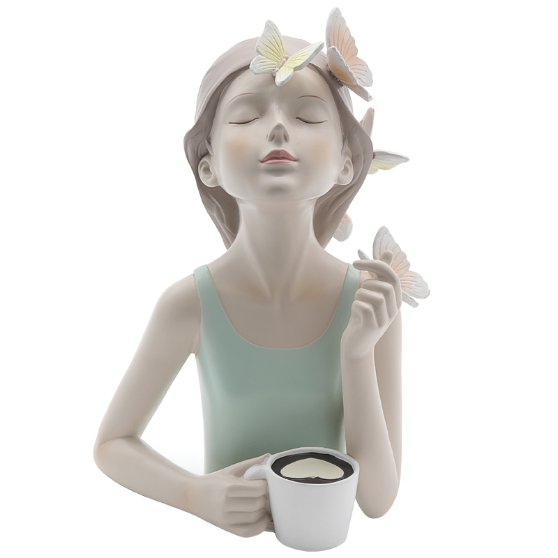 Статуэтка Butterfly Girl Sympathy Бежевый Белый Голубой пастельный в Барнауле | Loft Concept 