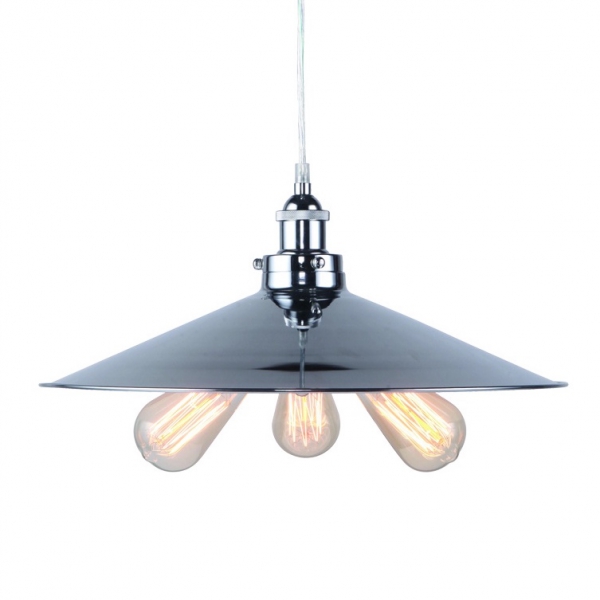 Подвесной светильник 20th C. Factory Filament Metal Triple Pendant rh Хром Подвесной светильник 20th C. Factory Filament Metal Triple Pendant rh Хром в Барнауле | Loft Concept