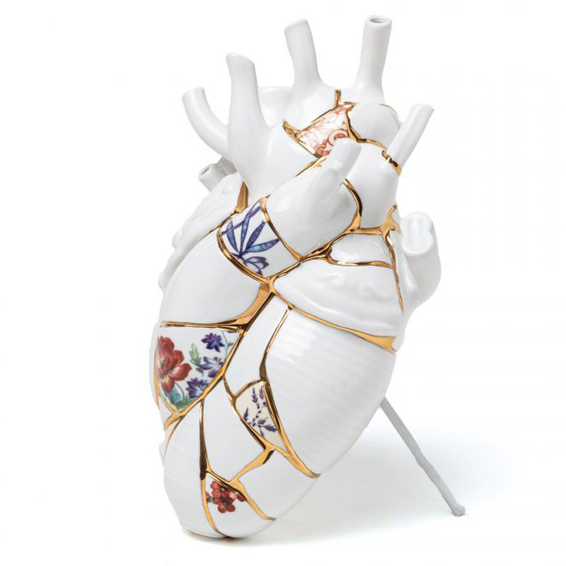Ваза Seletti Love in Bloom Kintsugi Белый Золотой Мульти Ваза Seletti Love in Bloom Kintsugi Белый Золотой Мульти в Барнауле | Loft Concept