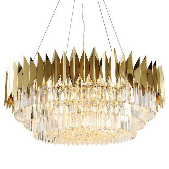 Подвесной светильник KEBO KING CHANDELIER Латунь Прозрачное Стекло в Барнауле | Loft Concept 