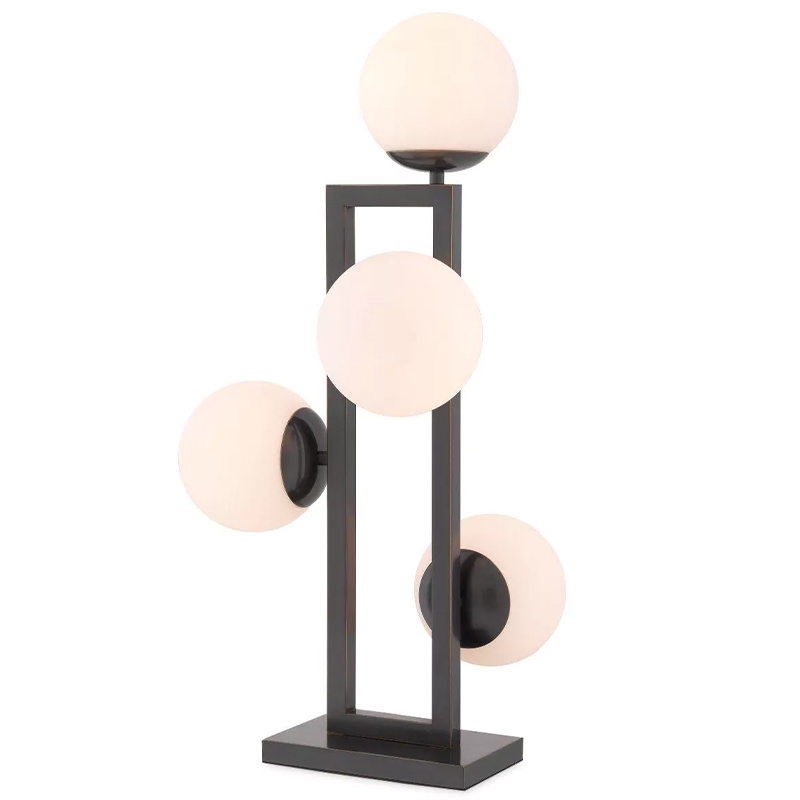 Настольная лампа Eichholtz Table Lamp Pascal Bronze Темная бронза Белое матовое стекло Настольная лампа Eichholtz Table Lamp Pascal Bronze Темная бронза Белое матовое стекло в Барнауле | Loft Concept