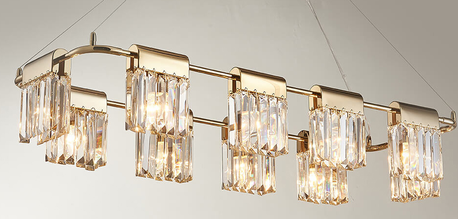 Люстра Crystal Pendants gold 10 Люстра Crystal Pendants gold 10 - Loft-Concept в Барнауле